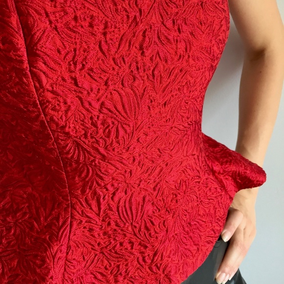 KEEPSAKE The Label Red Jacquard Bustier ~ XS - Picture 3 of 7